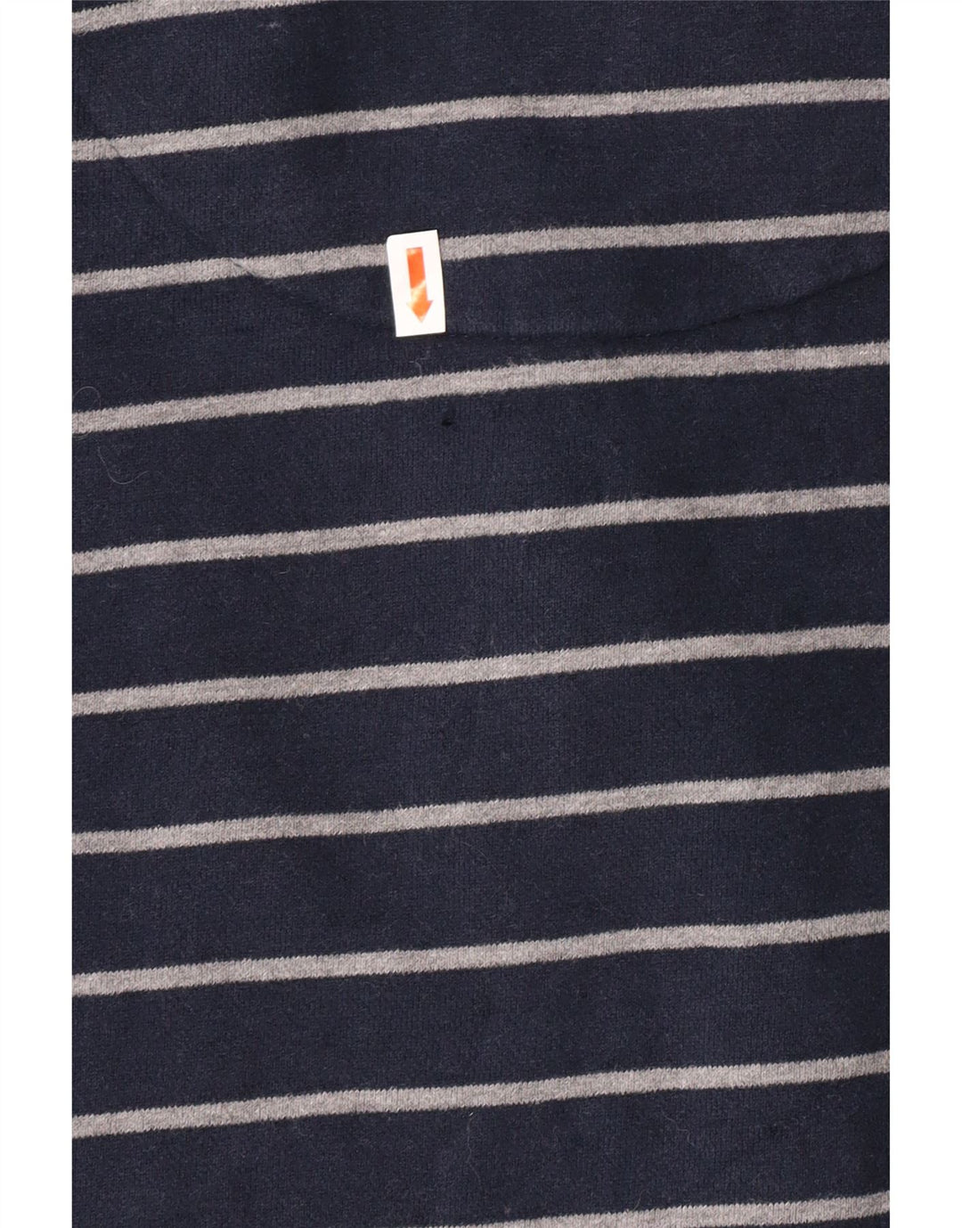 Crew Clothing Mens Moletom Jumper Pequeno Algodão Listrado Azul Marinho