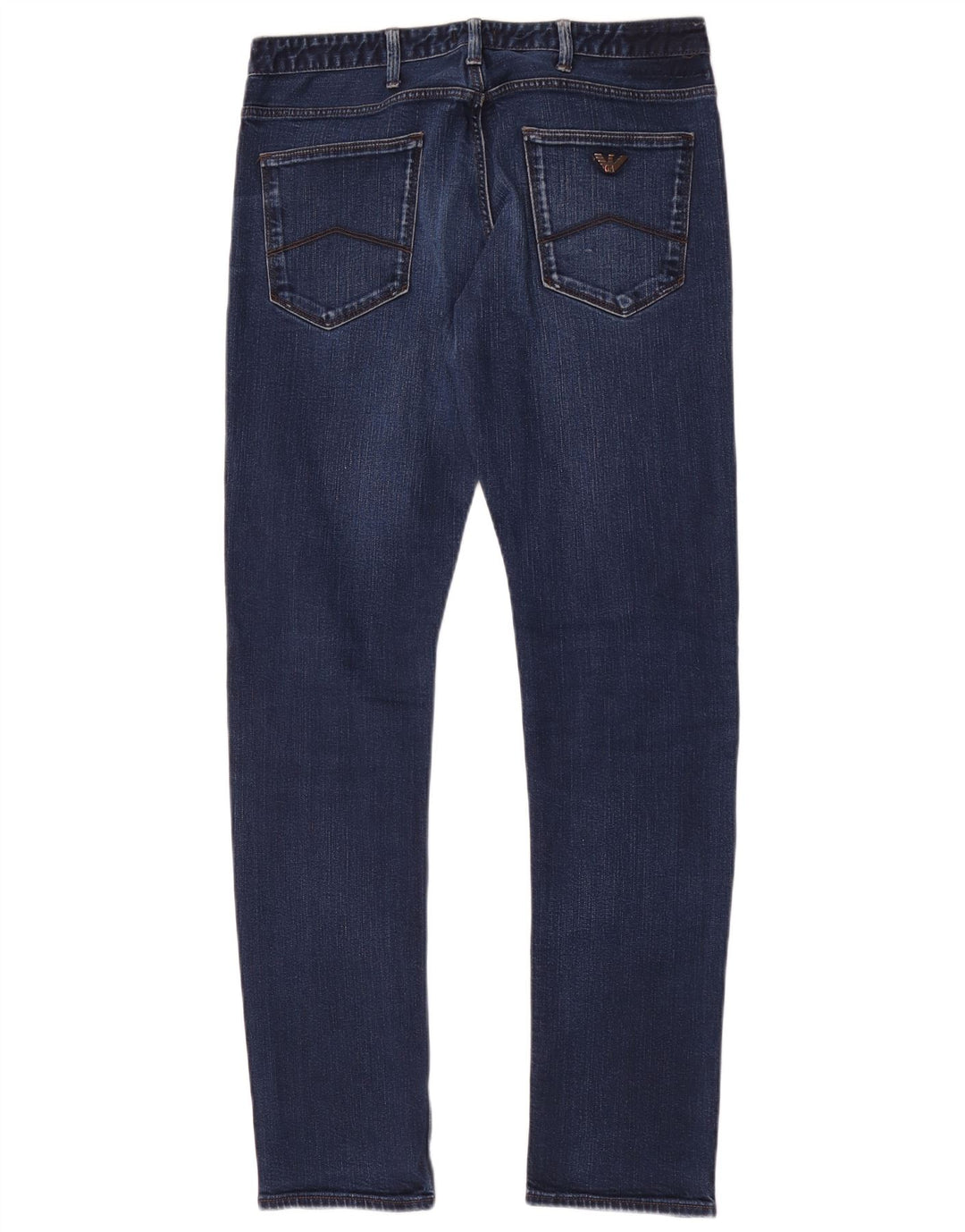 Armani Mens Slim Jeans W32 L32 Azul Marinho Algodão