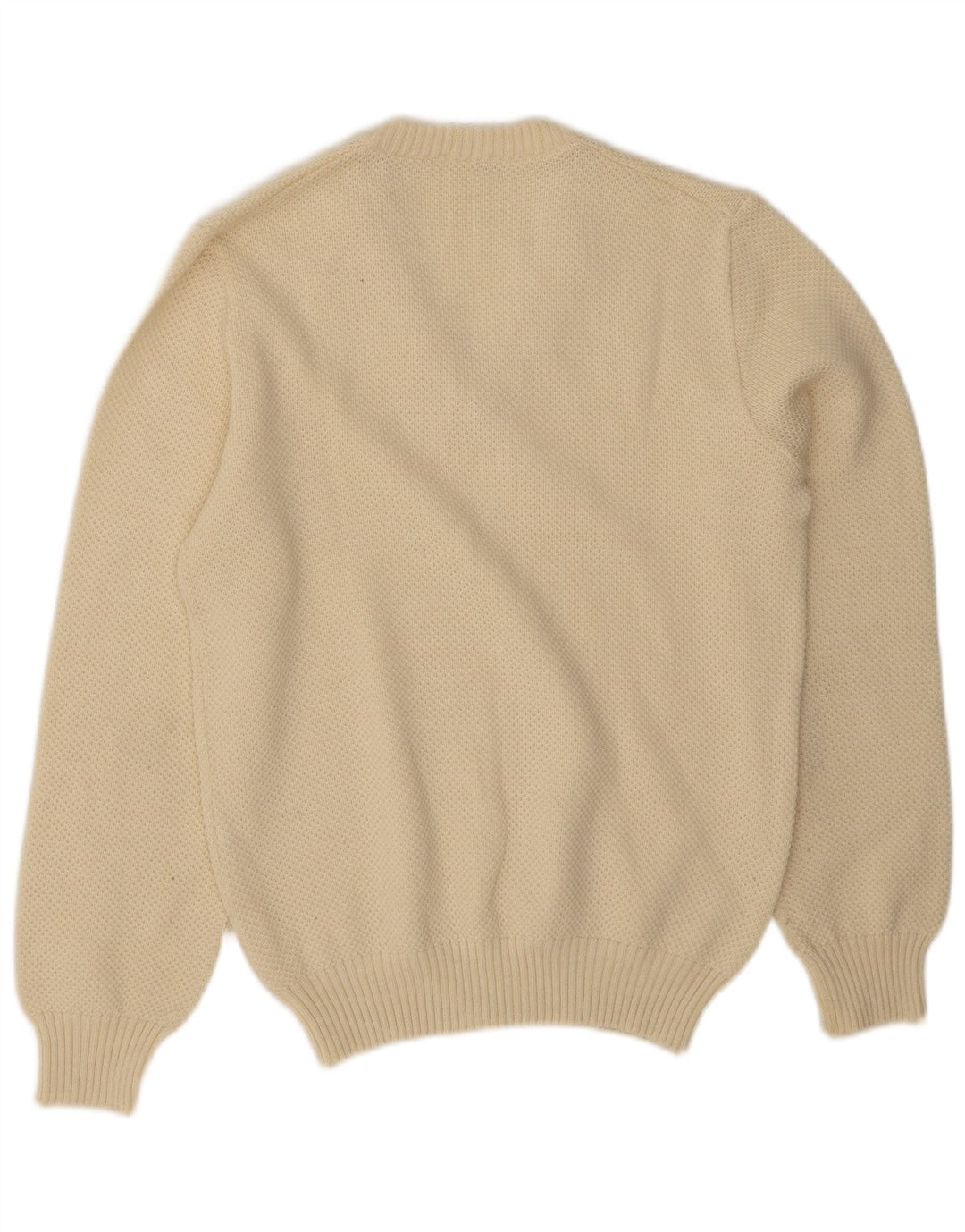 Suéter masculino vintage com decote em V IT 50 Médio Off White