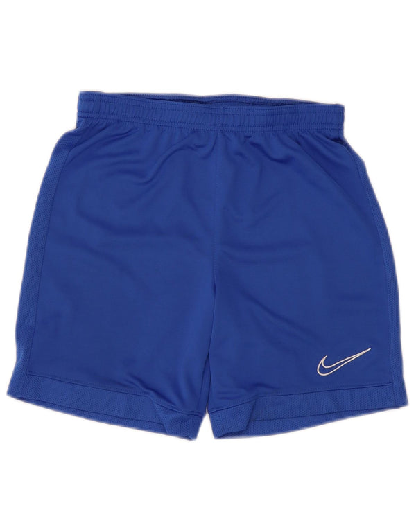 Shorts esportivos Nike Boys Dri Fit 10-11 anos médio azul poliéster