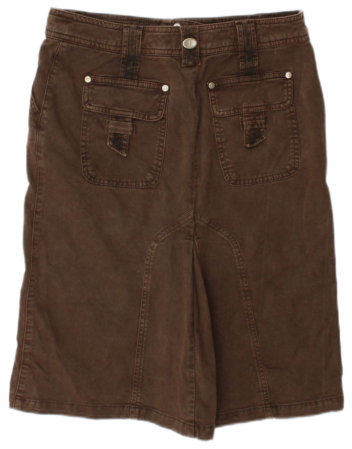 Saia jeans feminina Trussardi IT 42 médio W30 algodão marrom