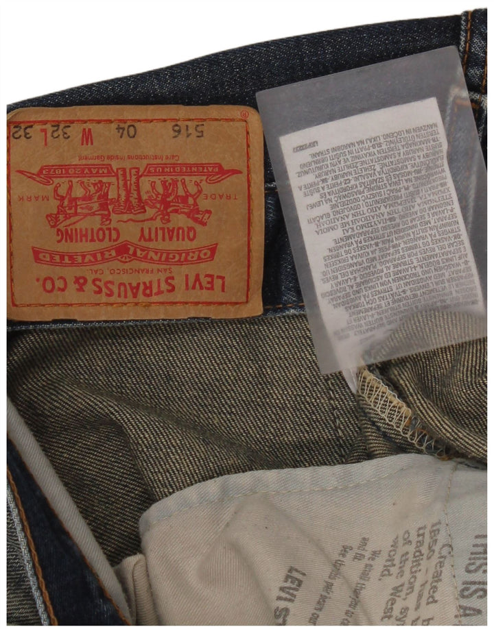 Calça jeans feminina Levi's 516 Flared W32 L32 azul algodão