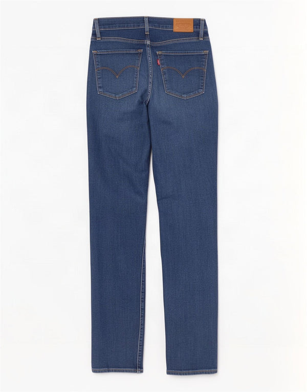 Calça jeans feminina Levi's 724 High Rise Straight W27 L30 azul algodão