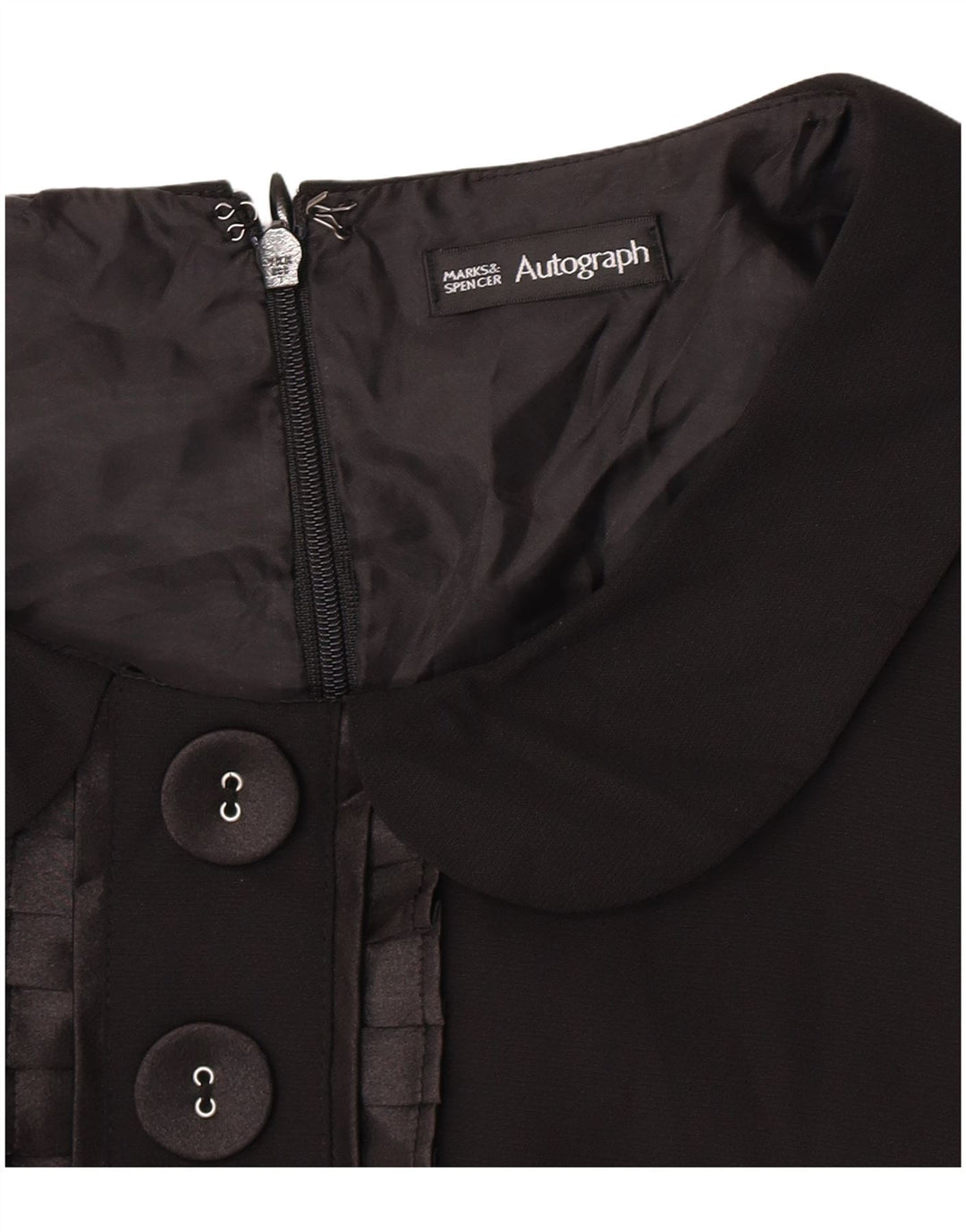 Vestido feminino Marks & Spencer Autograph Shift UK 14 médio preto