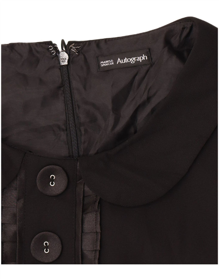 Vestido feminino Marks & Spencer Autograph Shift UK 14 médio preto