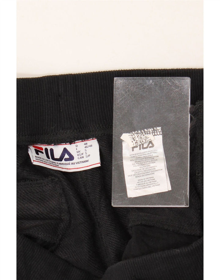 Calça de treino masculina FILA joggers pequeno algodão preto