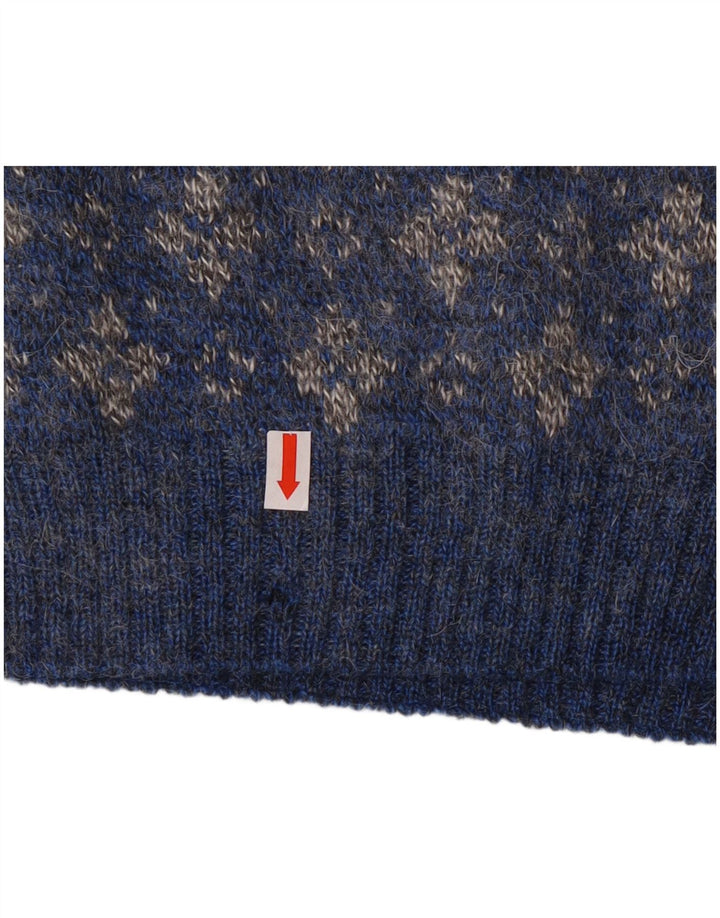 Suéter masculino Umberto Severi com gola polo IT 52 grande azul floral