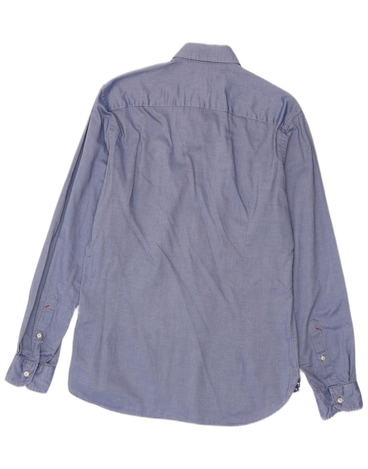 US Polo Assn. Camisa Masculina Slim Fit Algodão Azul Médio