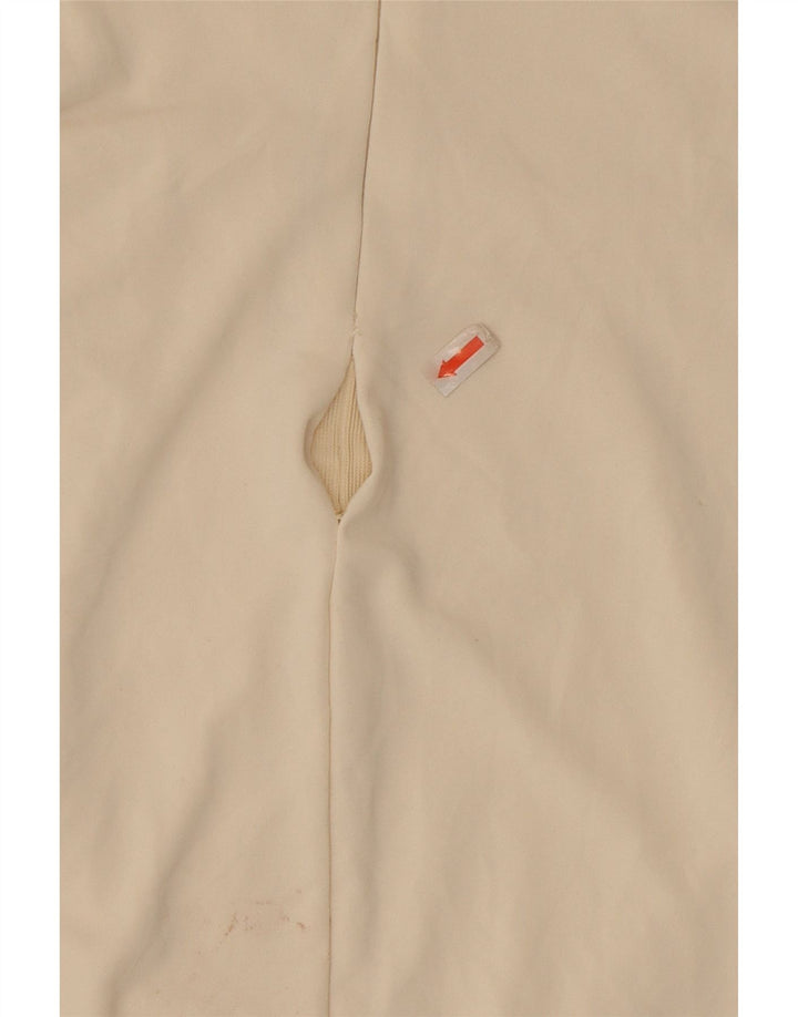 Vestido feminino Zara com bainha sem mangas UK 12 médio off white poliéster