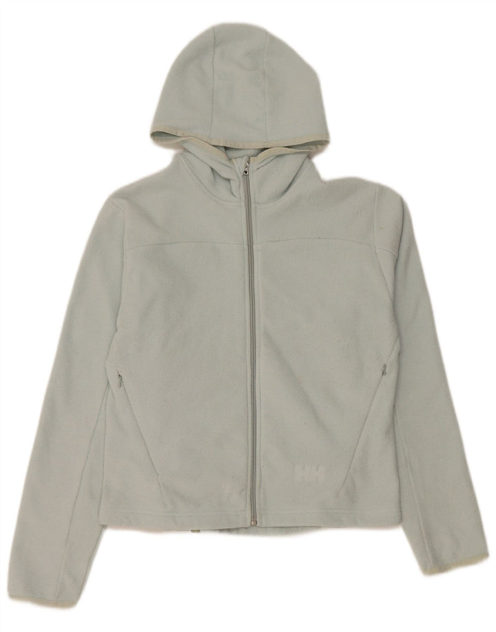 Jaqueta de lã com capuz Helly Hansen feminina UK 10 poliéster azul pequeno