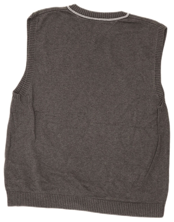 Tommy Hilfiger Mens Vest Tank Top Grande Algodão Cinza