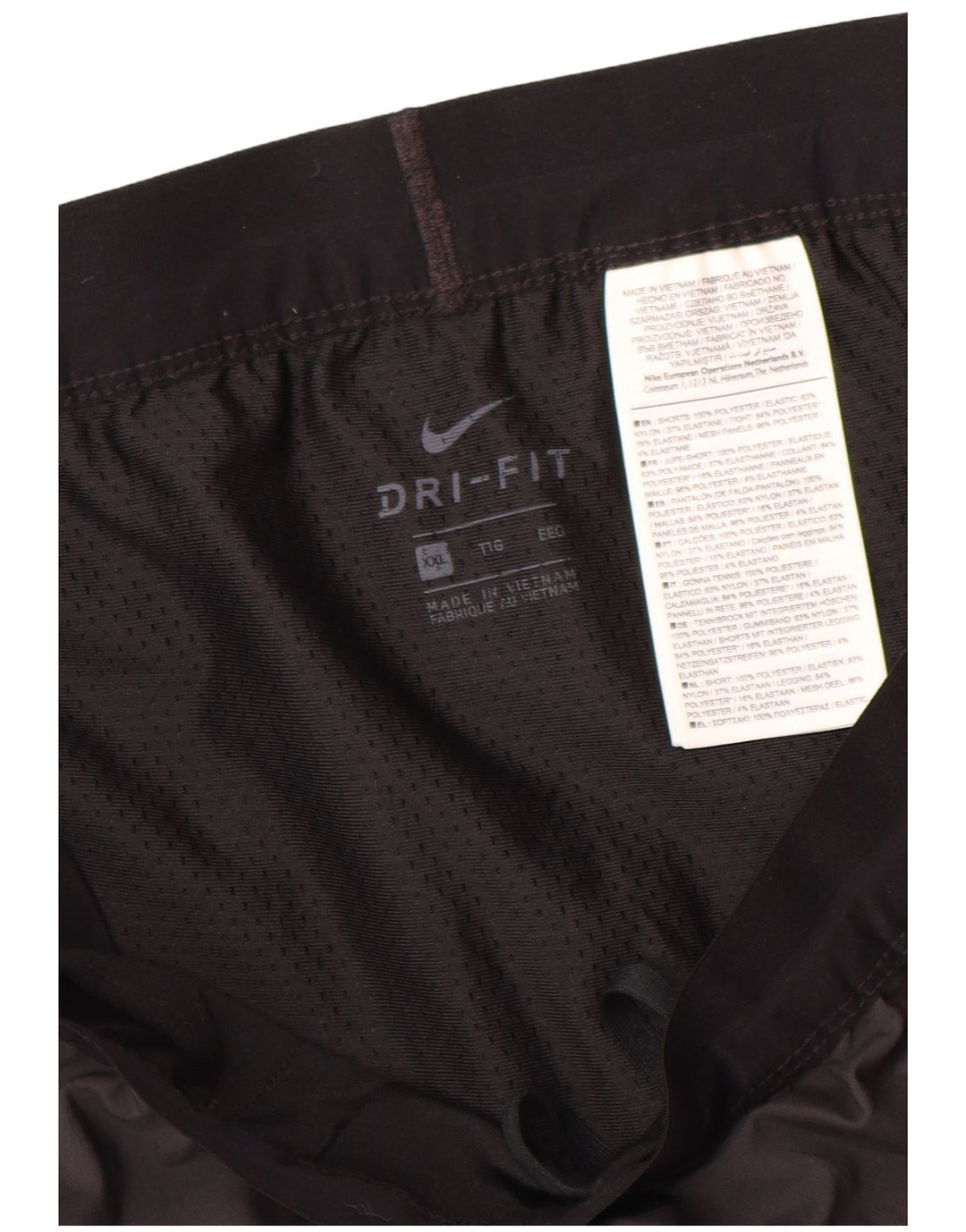 Shorts esportivos femininos Nike Dri Fit UK 20 2XL cinza poliéster