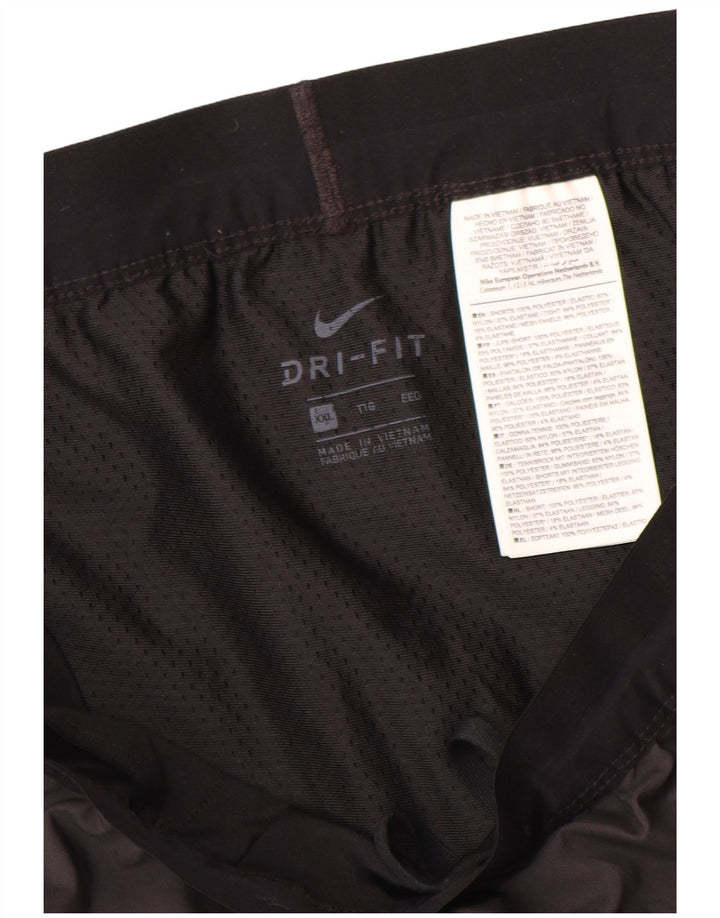 Shorts esportivos femininos Nike Dri Fit UK 20 2XL cinza poliéster