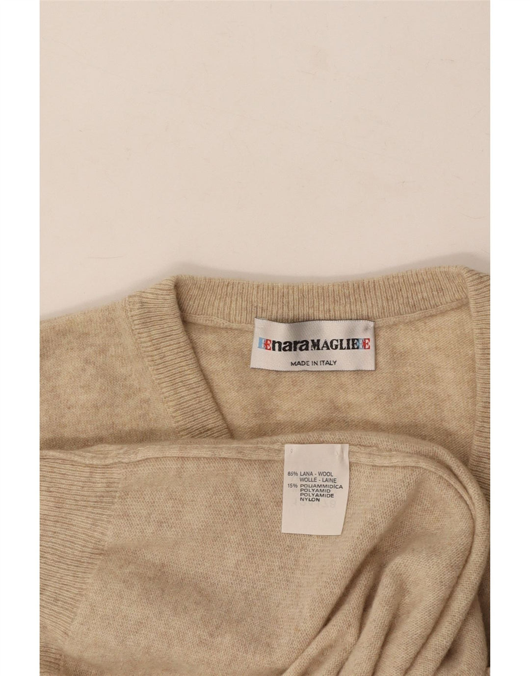 ENARA MAGLIE Mens Colete Regata XL Lã Bege