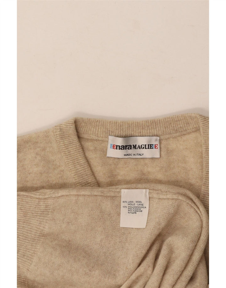 ENARA MAGLIE Mens Colete Regata XL Lã Bege