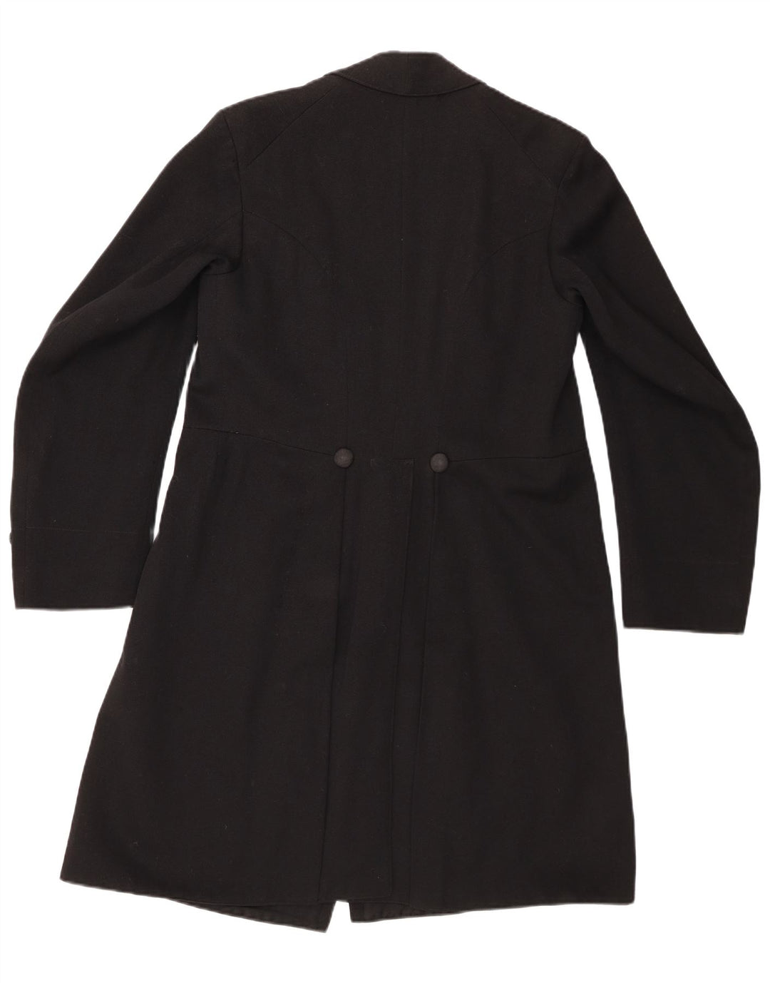 Casaco feminino vintage duplo breasted UK 12 médio preto
