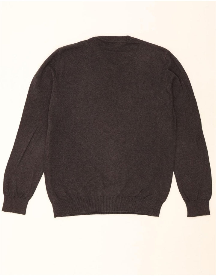 JACK & JONES Mens V-Neck Jumper Sweater Medium Black Cotton Vintage Jack & Jones and Second-Hand Jack & Jones from Messina Hembry 
