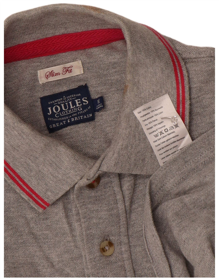Camisa polo masculina Joules Slim Fit algodão cinza médio