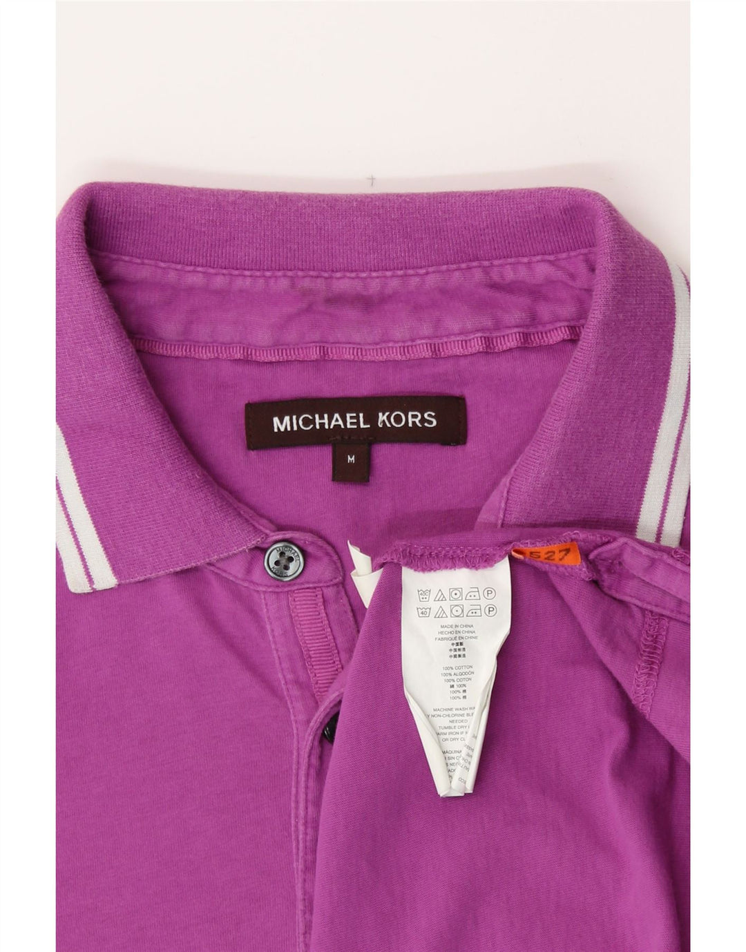 Camisa polo masculina MICHAEL KORS algodão roxo médio