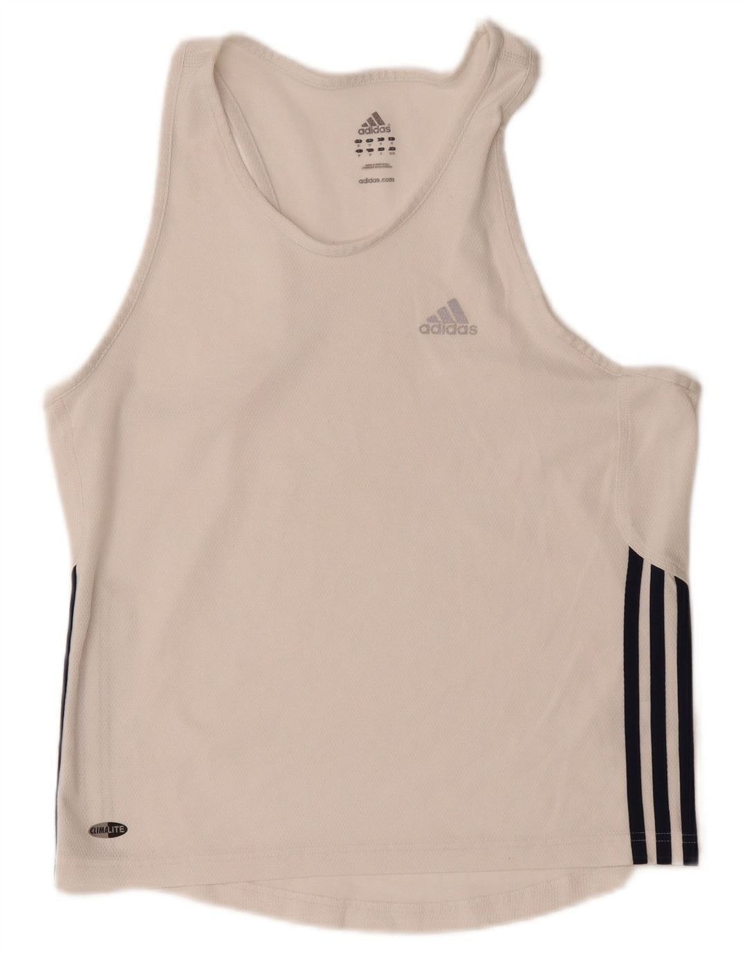 Adidas Mens Climalite Vest Top Médio Poliéster Branco