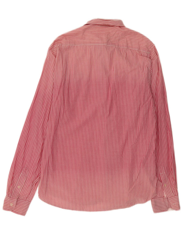 Camisa masculina Scotch & Soda grande algodão listrado rosa