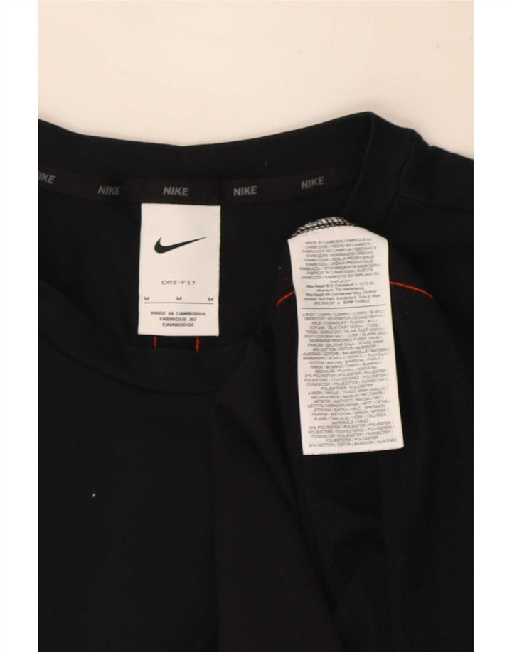 Camiseta Nike masculina gráfica Top médio preto colorblock algodão