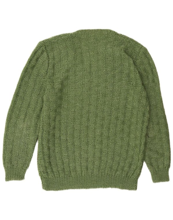 Vintage Mens V-Neck Jumper Sweater 2XL Green