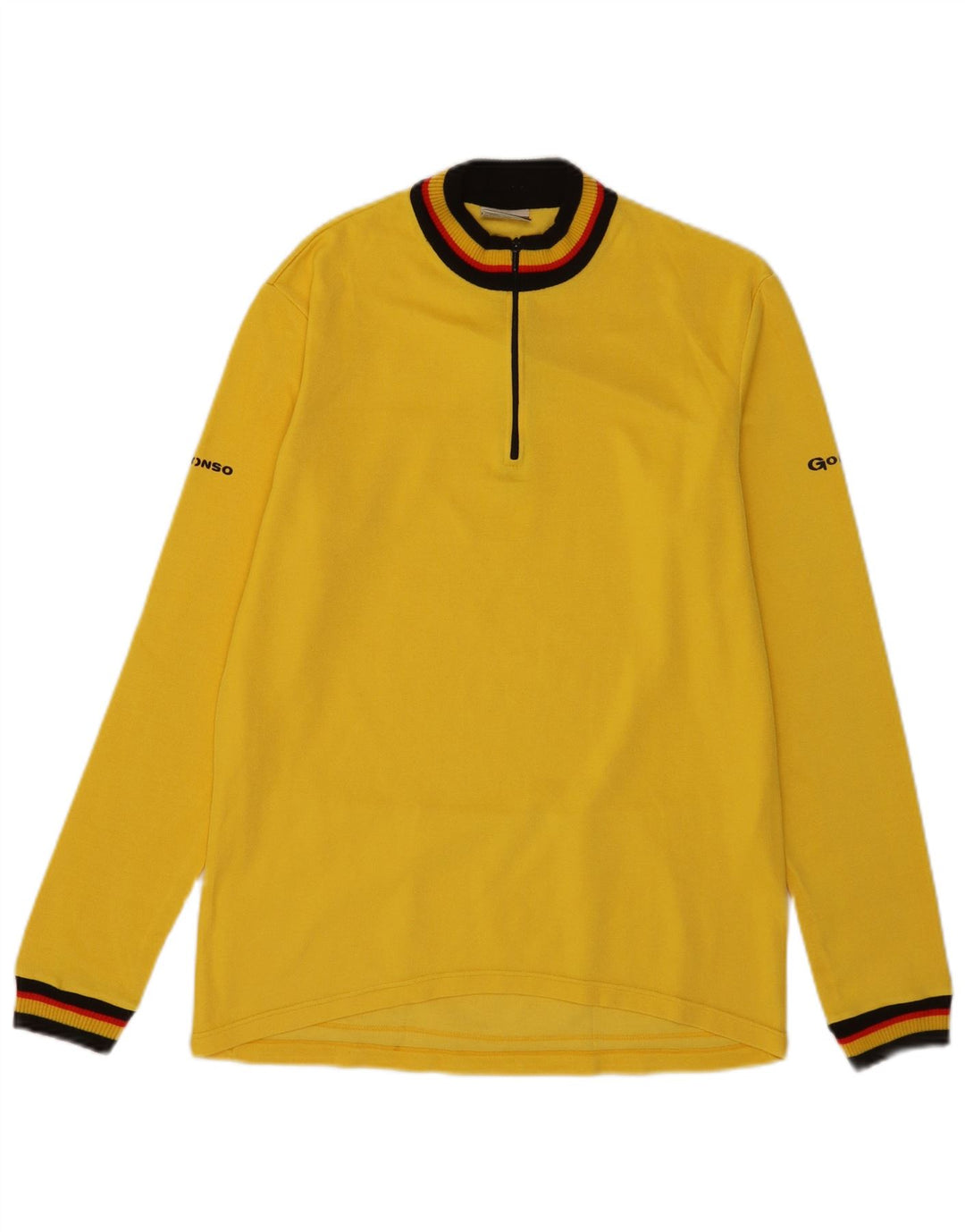 Gonso Top masculino com zíper e manga comprida XL amarelo poliacrílico
