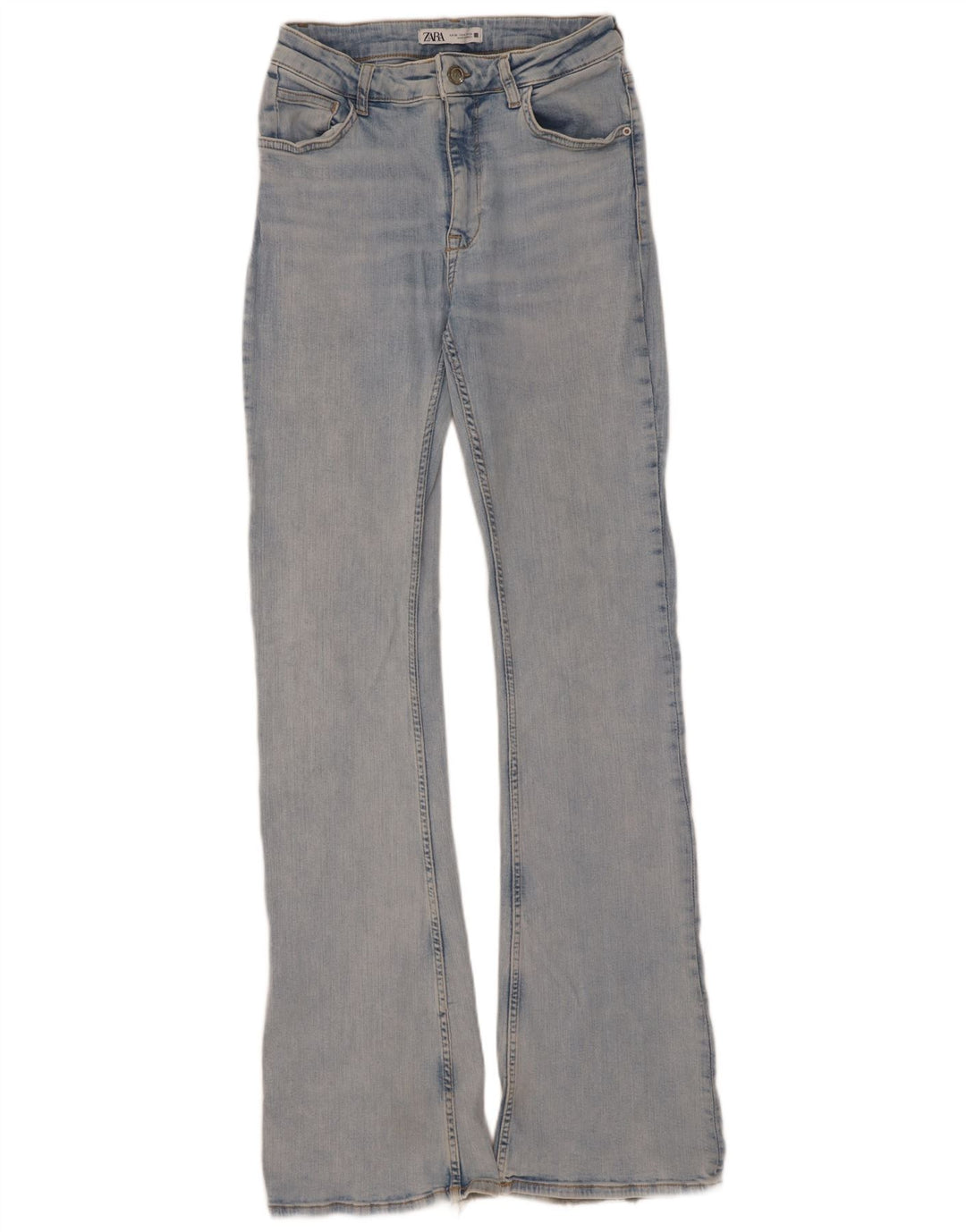 Zara Jeans feminino queimado EU 38 pequeno W28 L34 azul