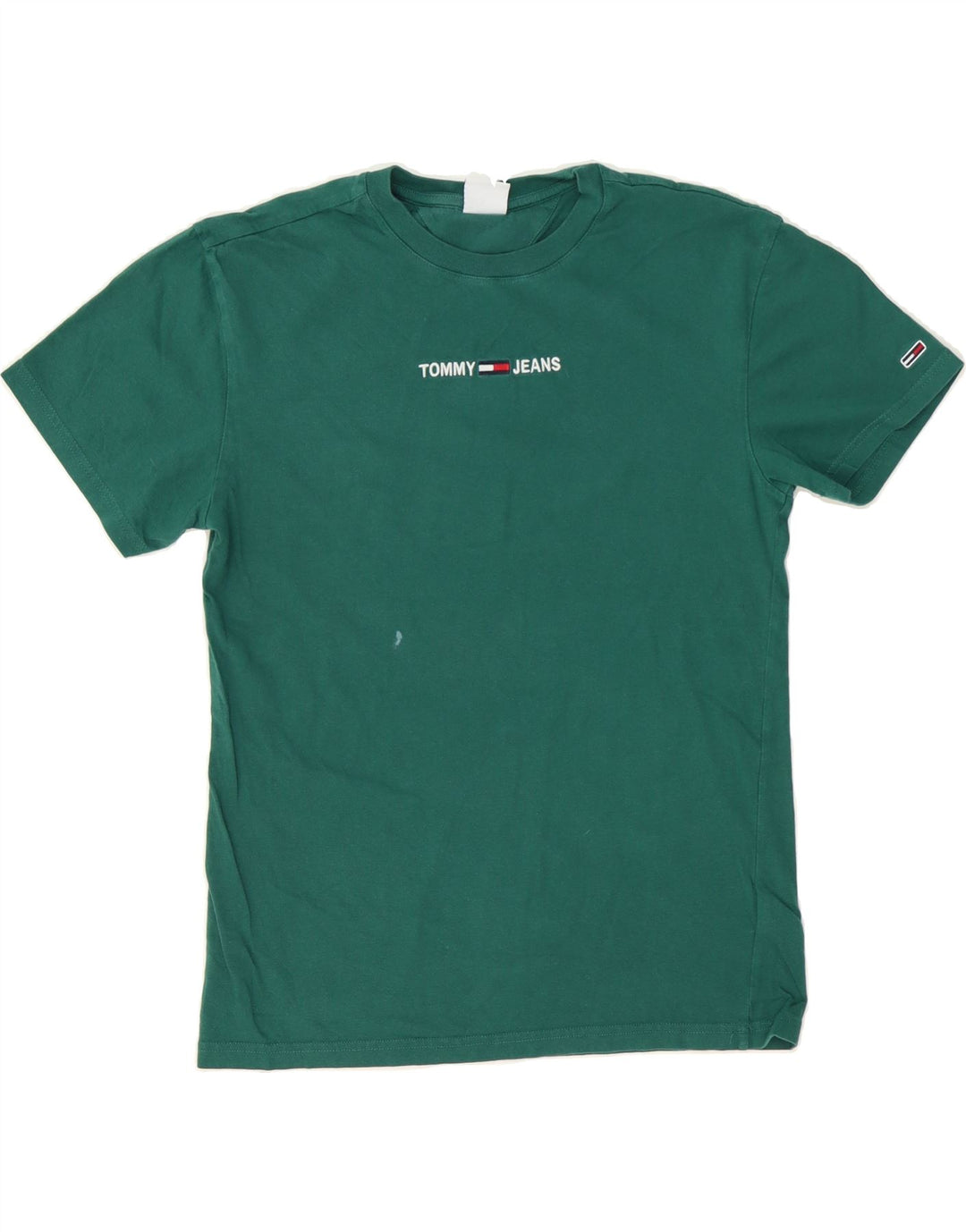 TOMMY HILFIGER Mens T-Shirt Top XS Green Cotton Vintage Tommy Hilfiger and Second-Hand Tommy Hilfiger from Messina Hembry 