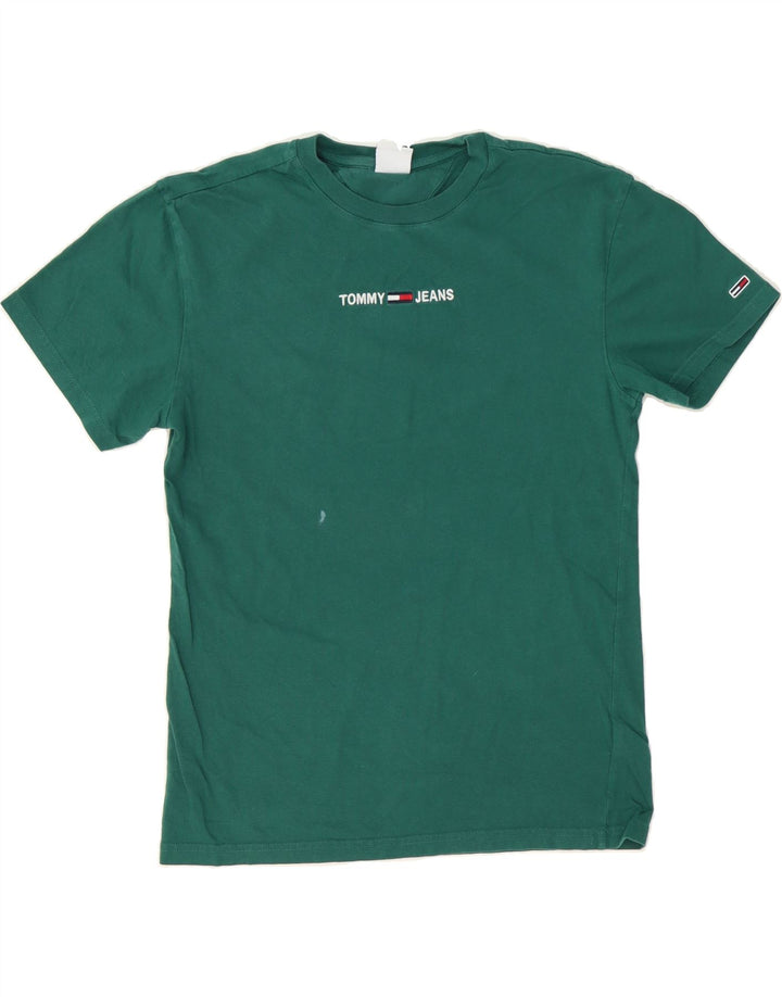TOMMY HILFIGER Mens T-Shirt Top XS Green Cotton Vintage Tommy Hilfiger and Second-Hand Tommy Hilfiger from Messina Hembry 