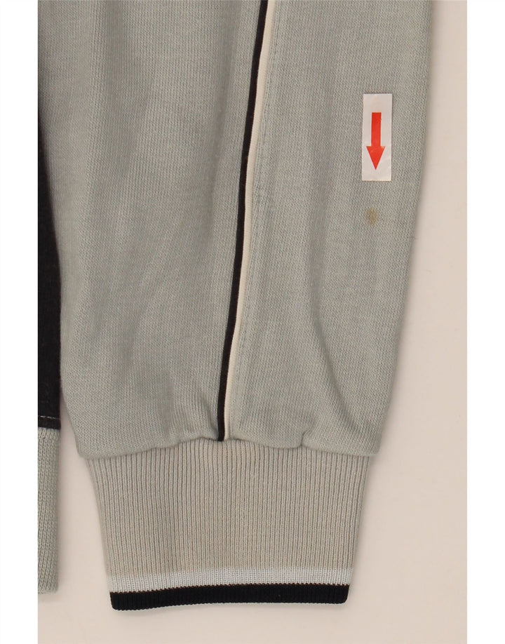 CHAMPION Jaqueta masculina de agasalho pequeno cinza colorblock algodão