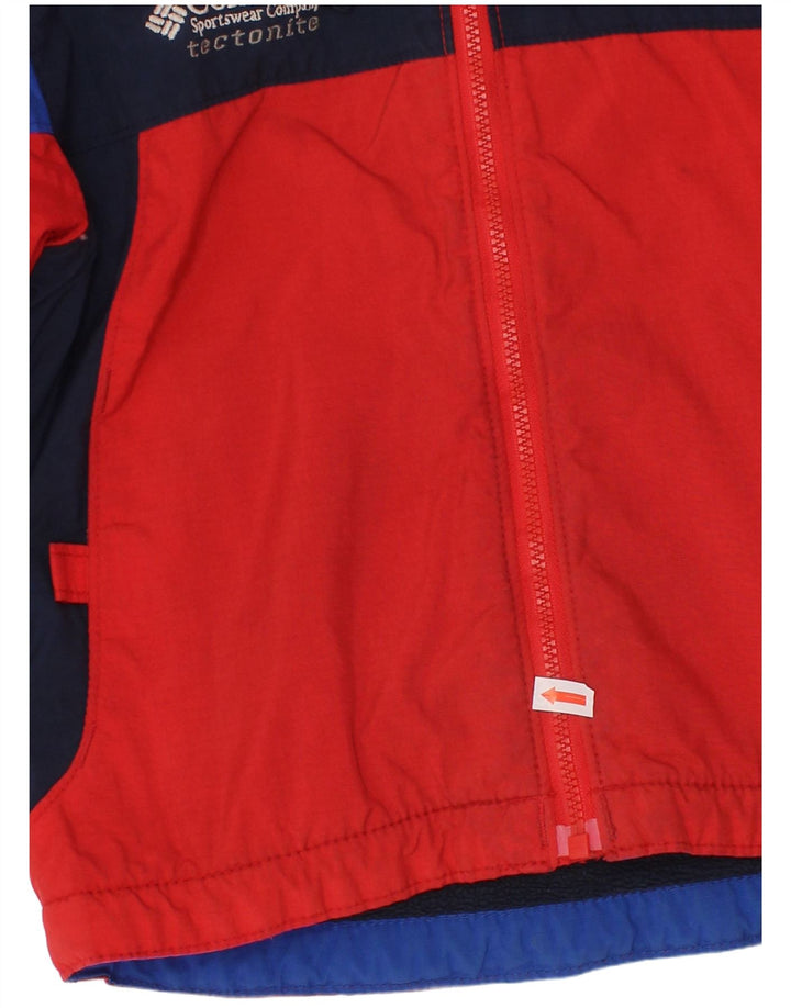 Jaqueta corta-vento com capuz para meninos COLUMBIA 2-3 anos vermelho colorblock
