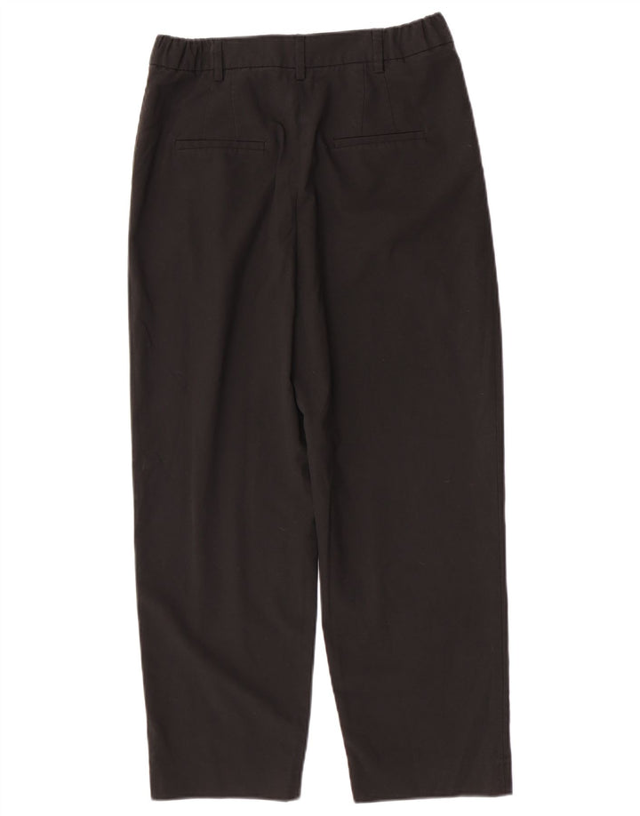 ZARA Calça feminina cortada com pegged pequena W26 L25 preta