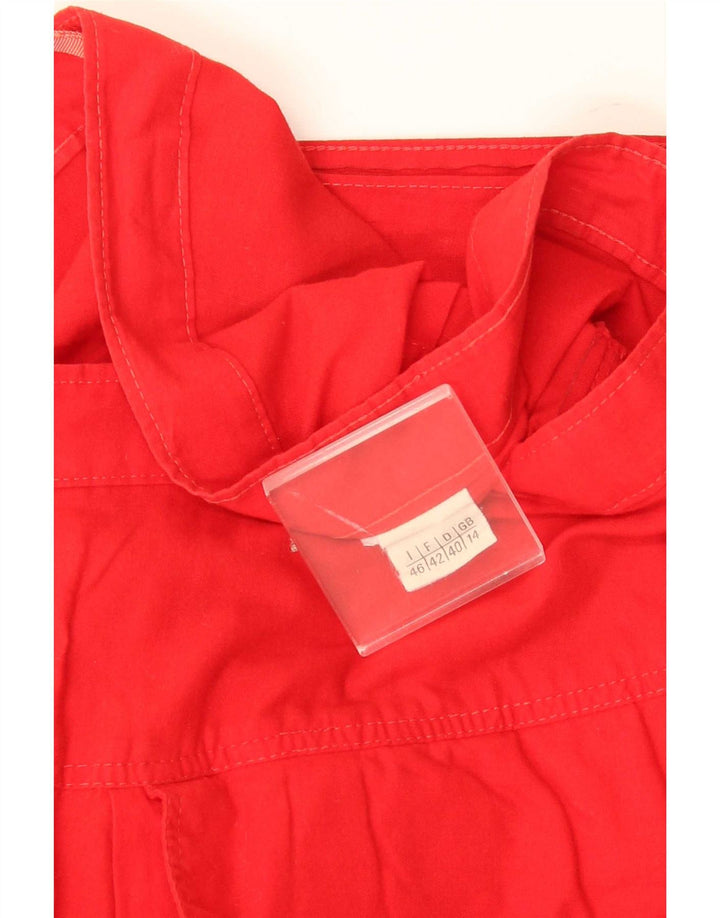 Saia cargo feminina vintage UK 14 médio W28 vermelha