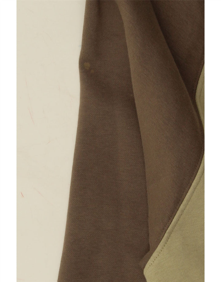 VANS Mens Moletom Jumper Médio Cáqui Colourblock Algodão