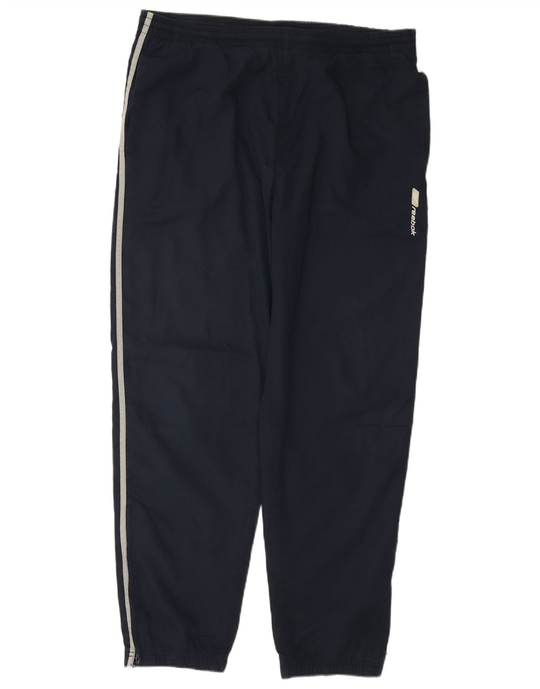 Calça de treino masculina Reebok pequena azul marinho poliéster