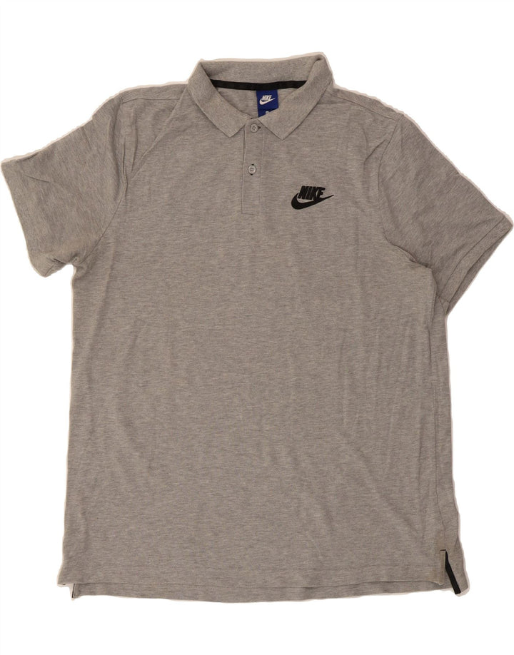 NIKE Mens Polo Shirt XL Grey Cotton Vintage Nike and Second-Hand Nike from Messina Hembry 