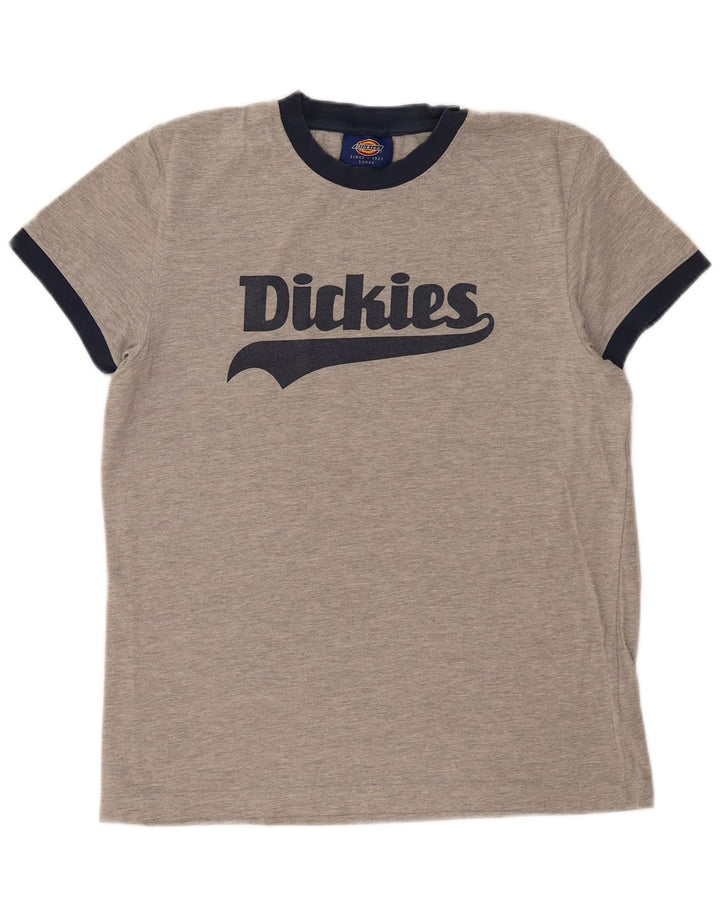 Camiseta feminina gráfica DICKIES UK 16 grande algodão cinza
