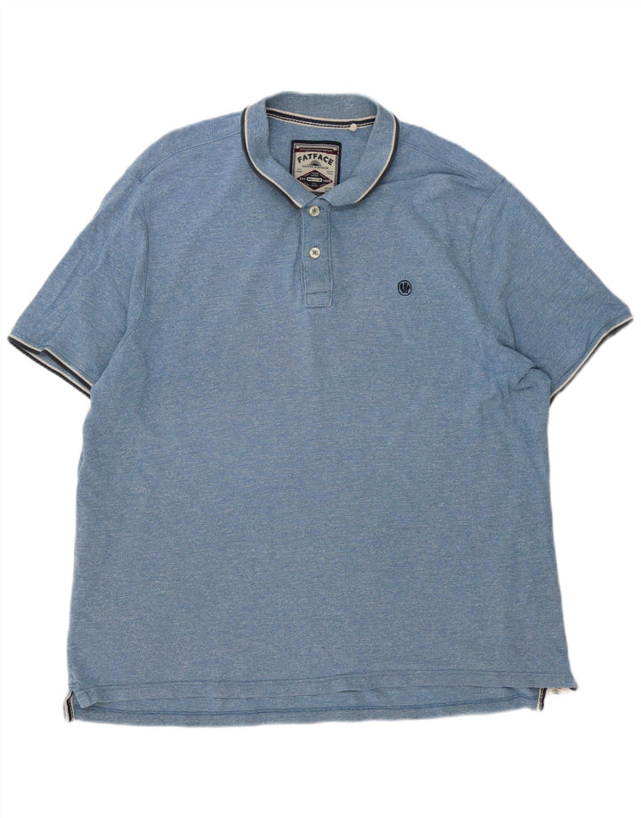 Camisa polo masculina Fat Face 3XL algodão listrado azul