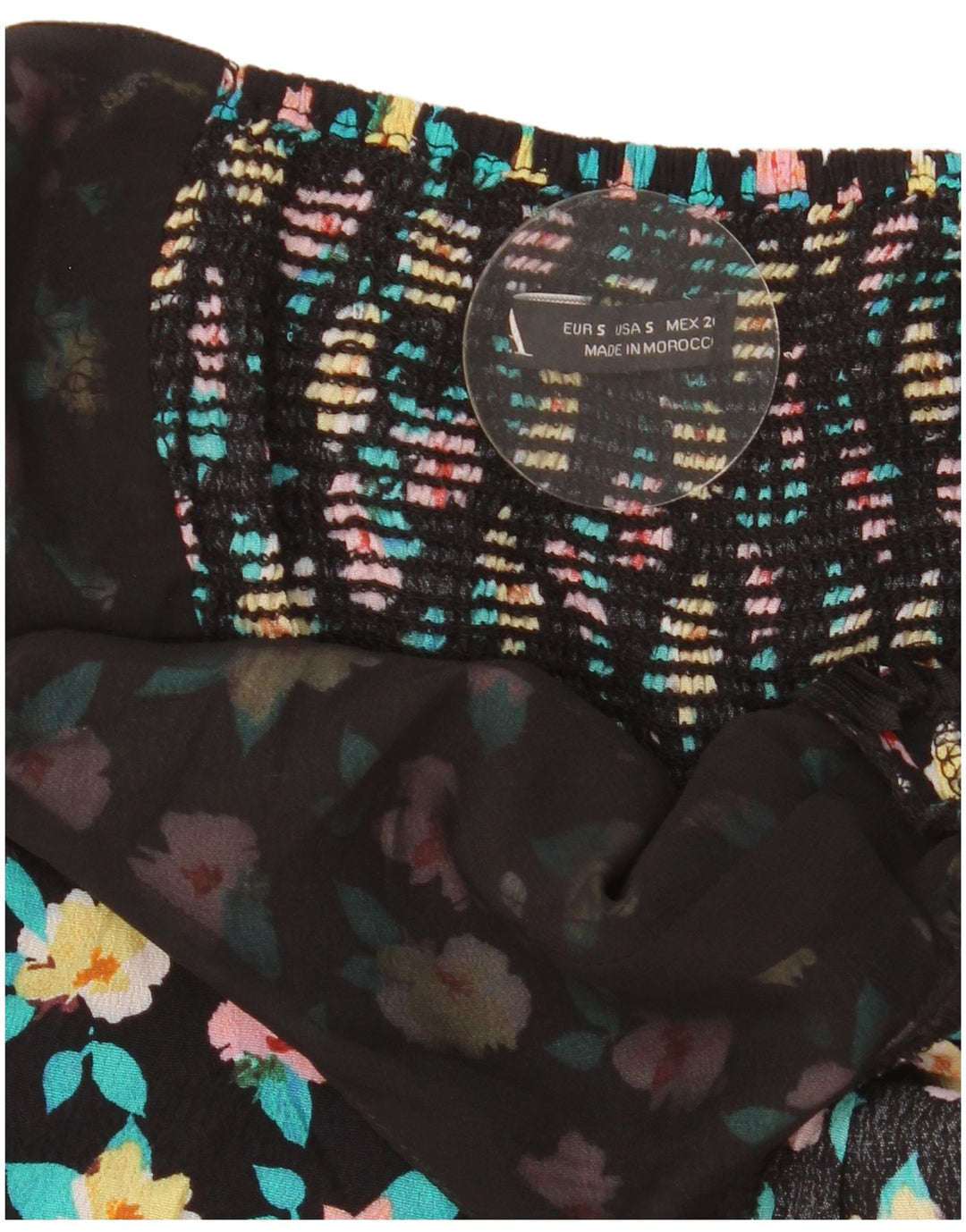 Macacão feminino Zara UK 8 pequeno preto floral
