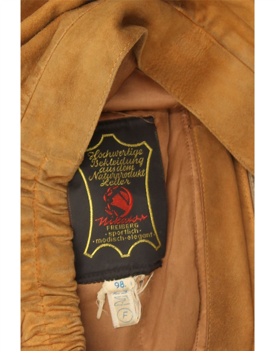 Jaqueta masculina vintage de camurça Reino Unido 40 grande couro marrom