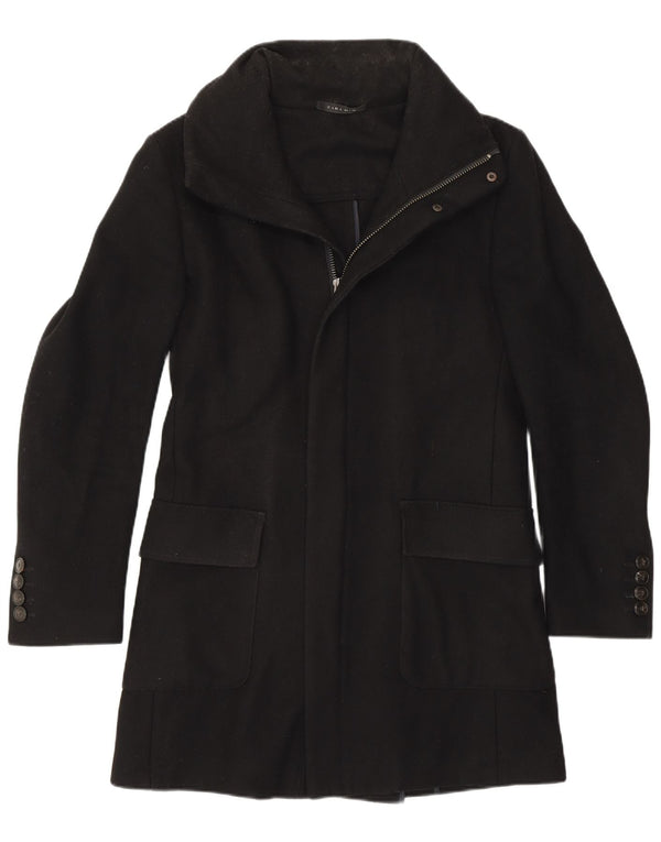 Sobretudo masculino Zara UK 36 pequeno lã preta