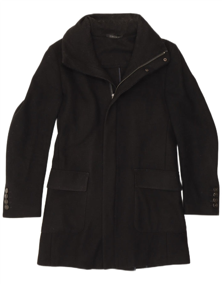 Sobretudo masculino Zara UK 36 pequeno lã preta