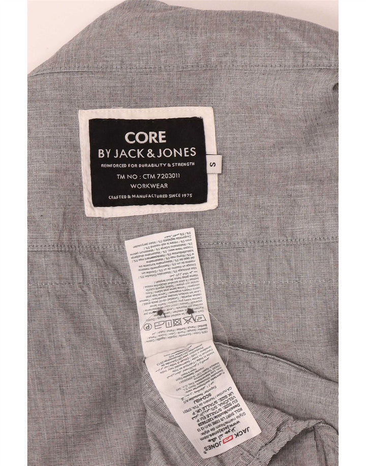 Camisa masculina Jack & Jones com gola redonda e algodão cinza pequeno