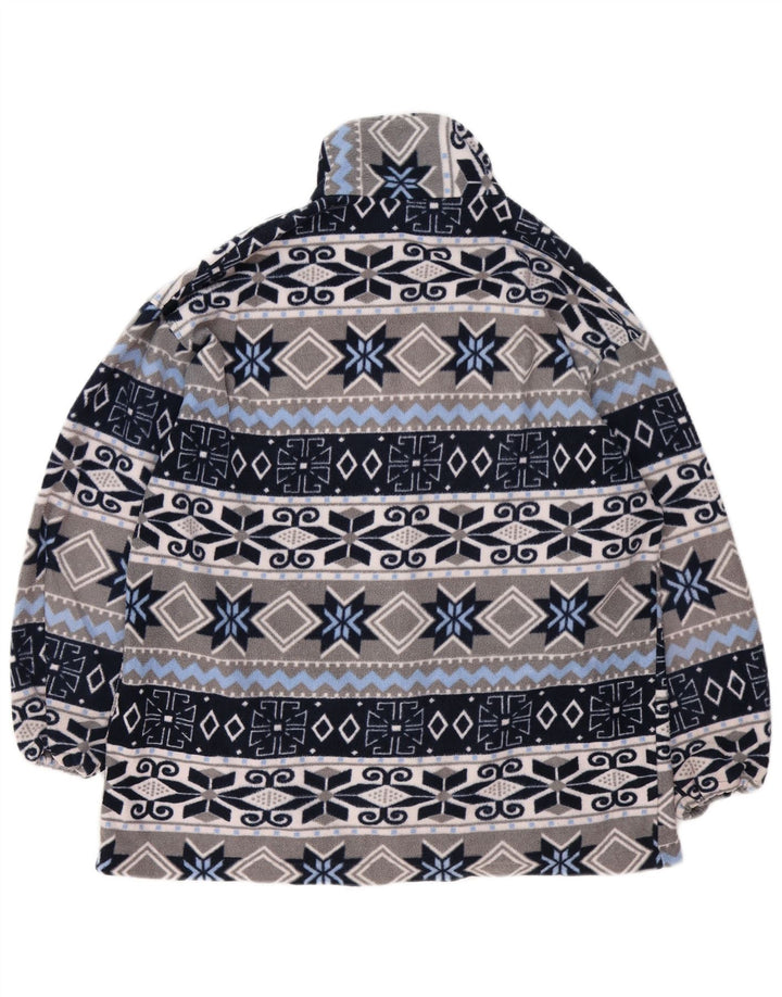Jaqueta de lã masculina VINTAGE UK 40 grande cinza Fair Isle