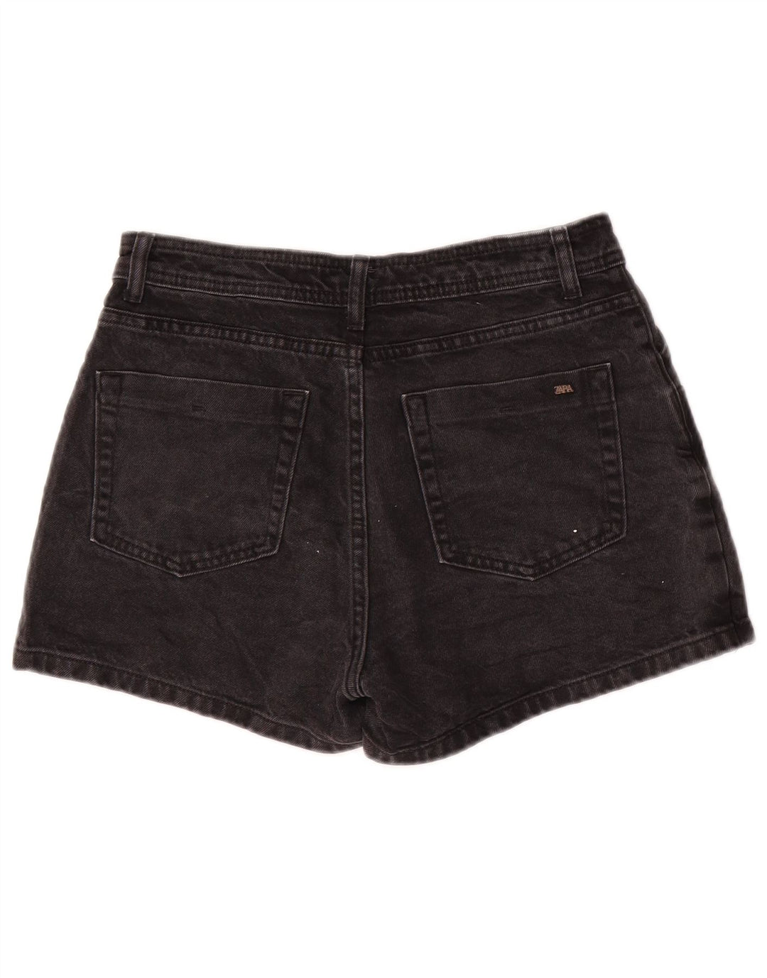 Zara Shorts jeans feminino médio W28 algodão preto