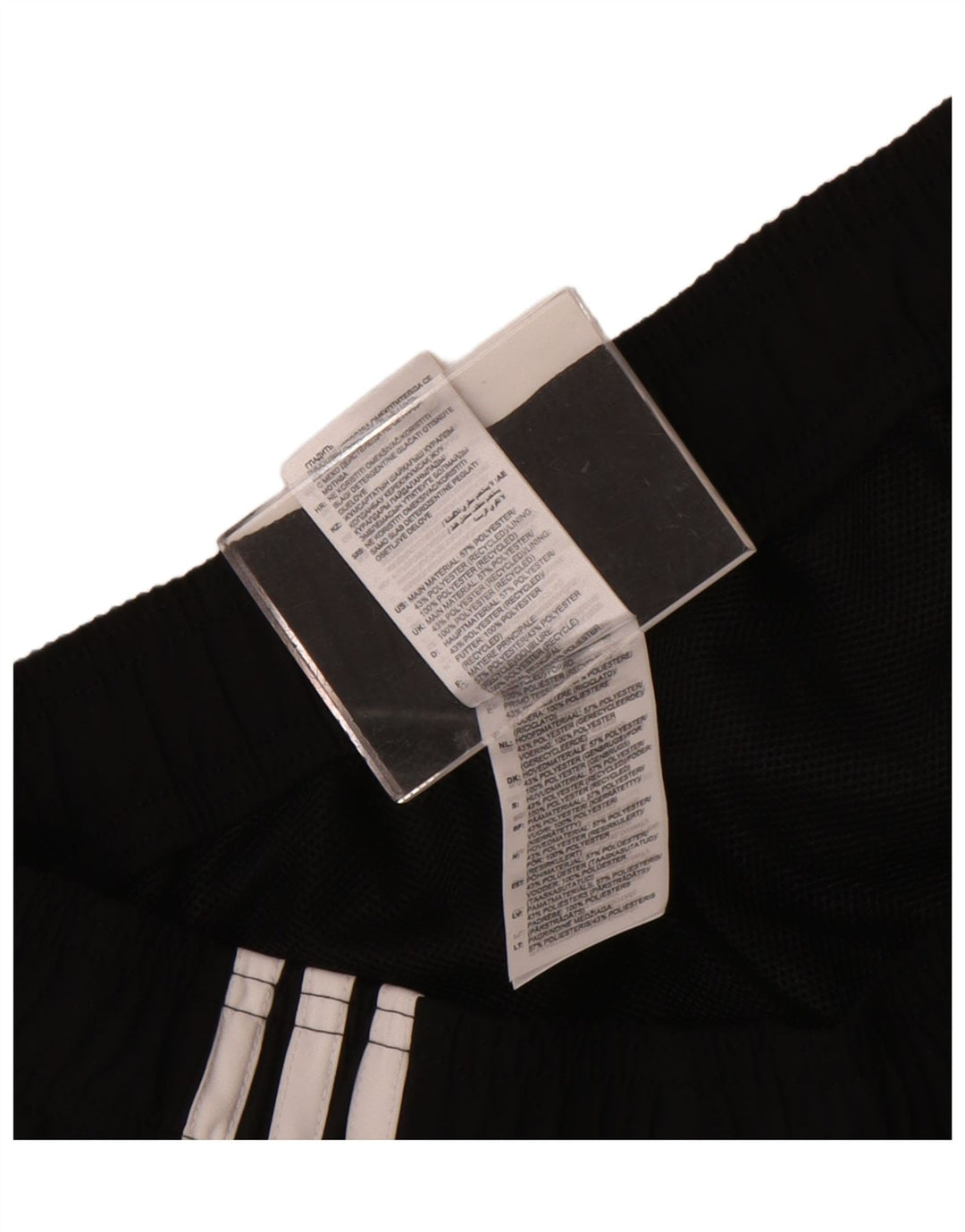 Shorts esportivos masculinos Adidas grande poliéster preto