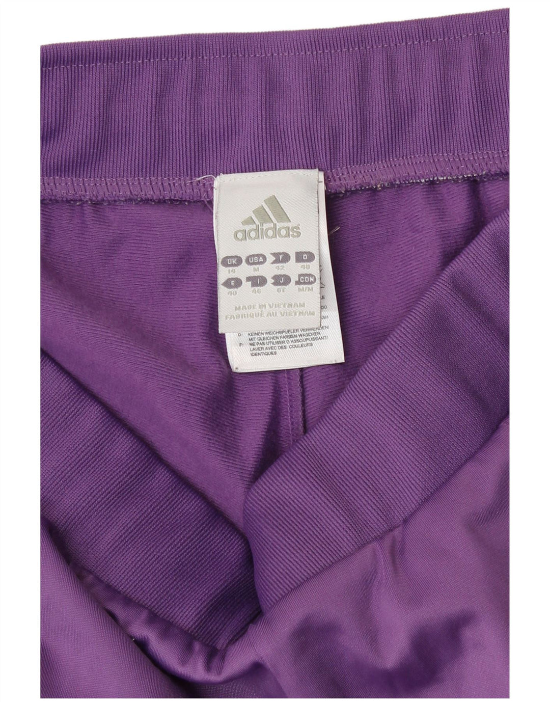 Calça de treino feminina Adidas UK 14 poliéster roxo médio