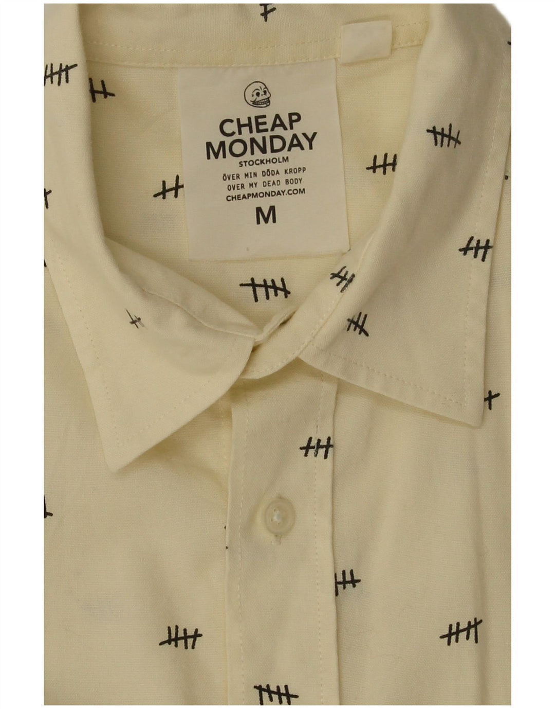 Camisa masculina barata de segunda-feira de algodão branco médio